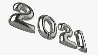 Foil balloon numbers 2021 year