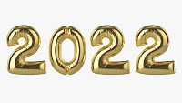 Foil balloon numbers 2022 year