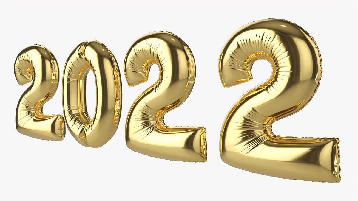 Foil balloon numbers 2022 year