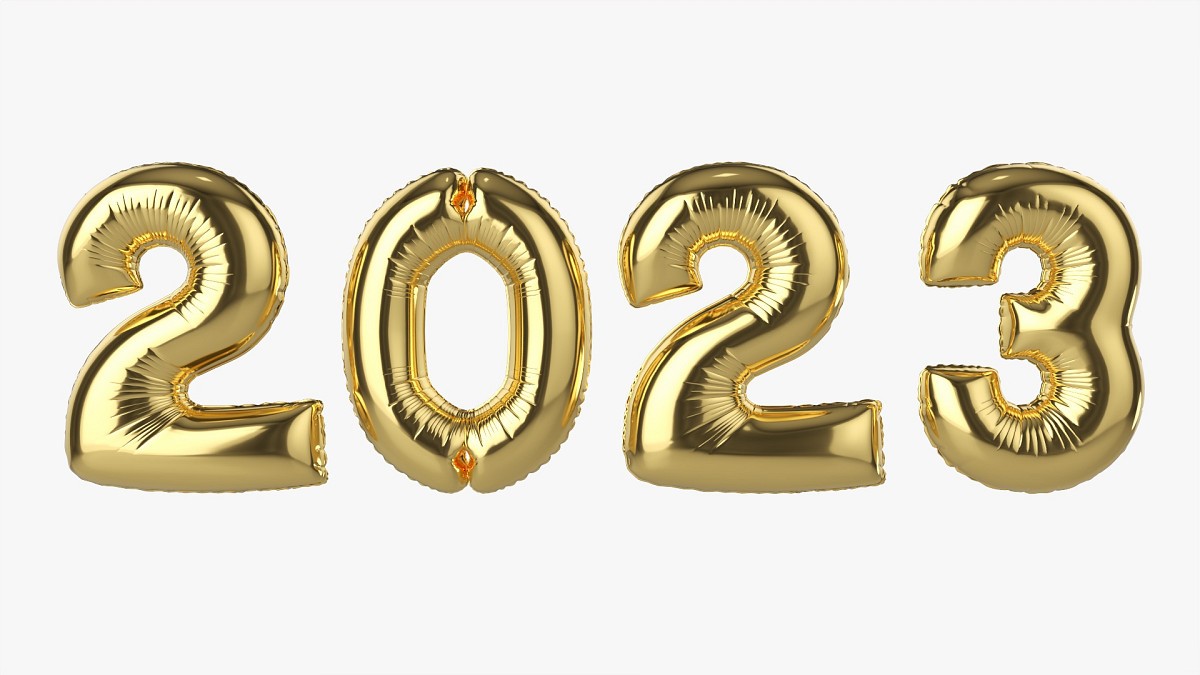 Foil balloon numbers 2023 year