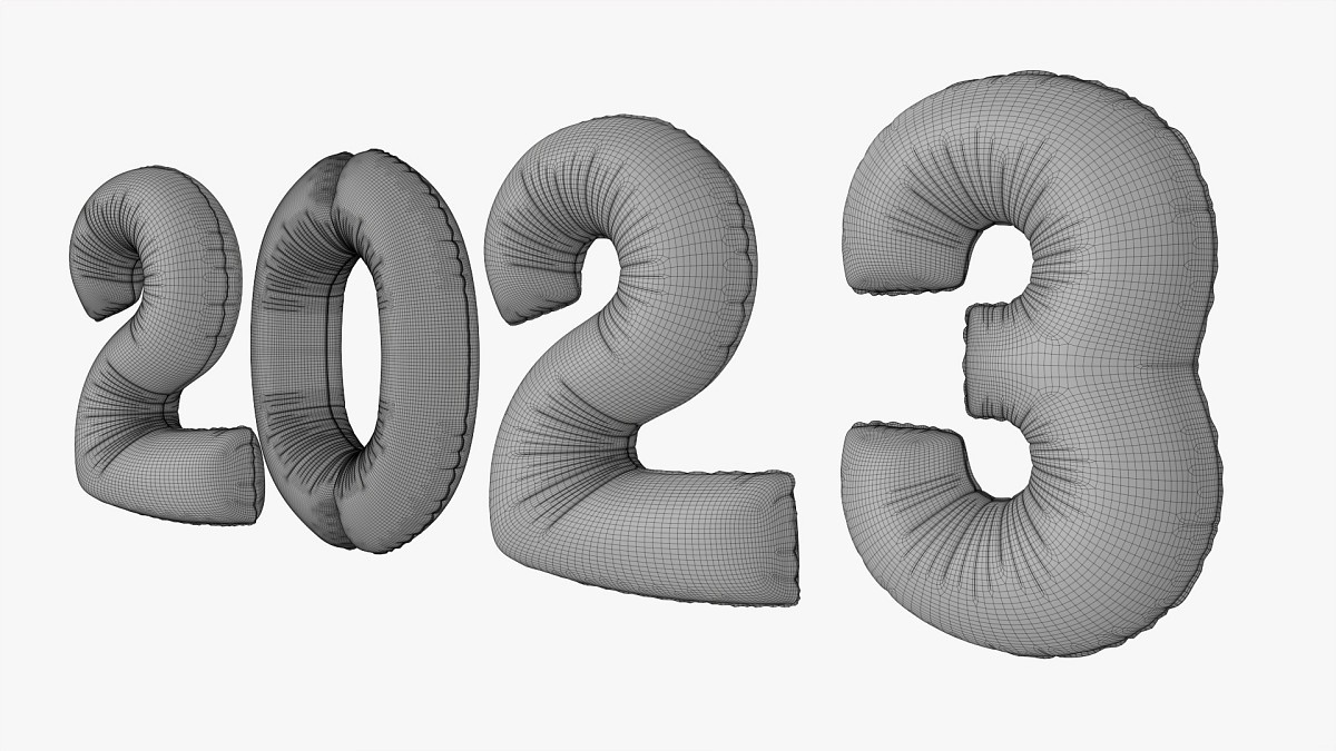 Foil balloon numbers 2023 year