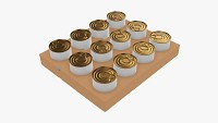 Food tin can shipping tray