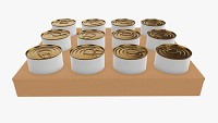 Food tin can shipping tray