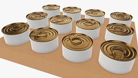 Food tin can shipping tray
