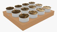 Food tin can shipping tray