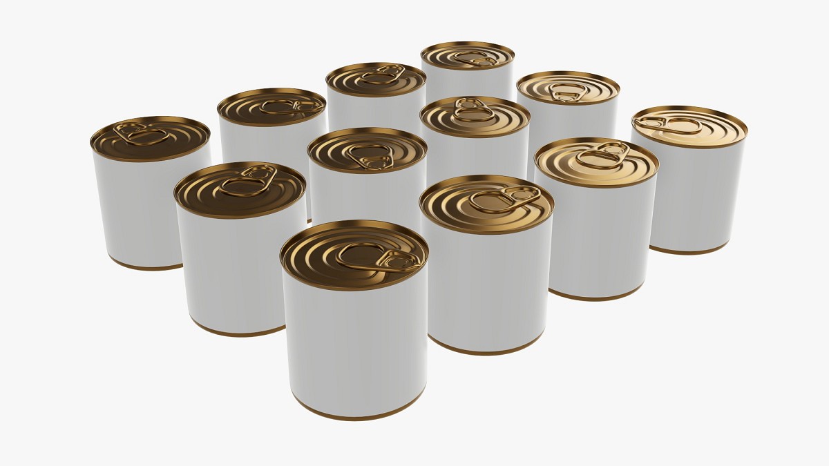 Food tin can shipping tray
