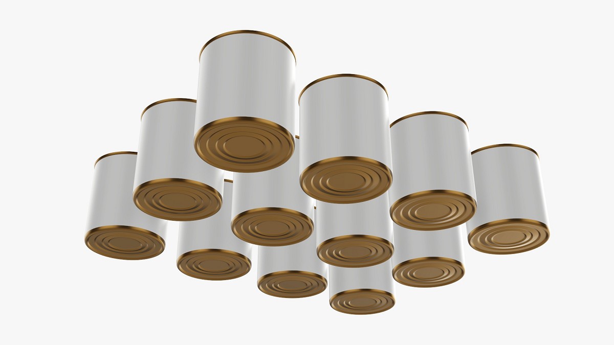 Food tin can shipping tray