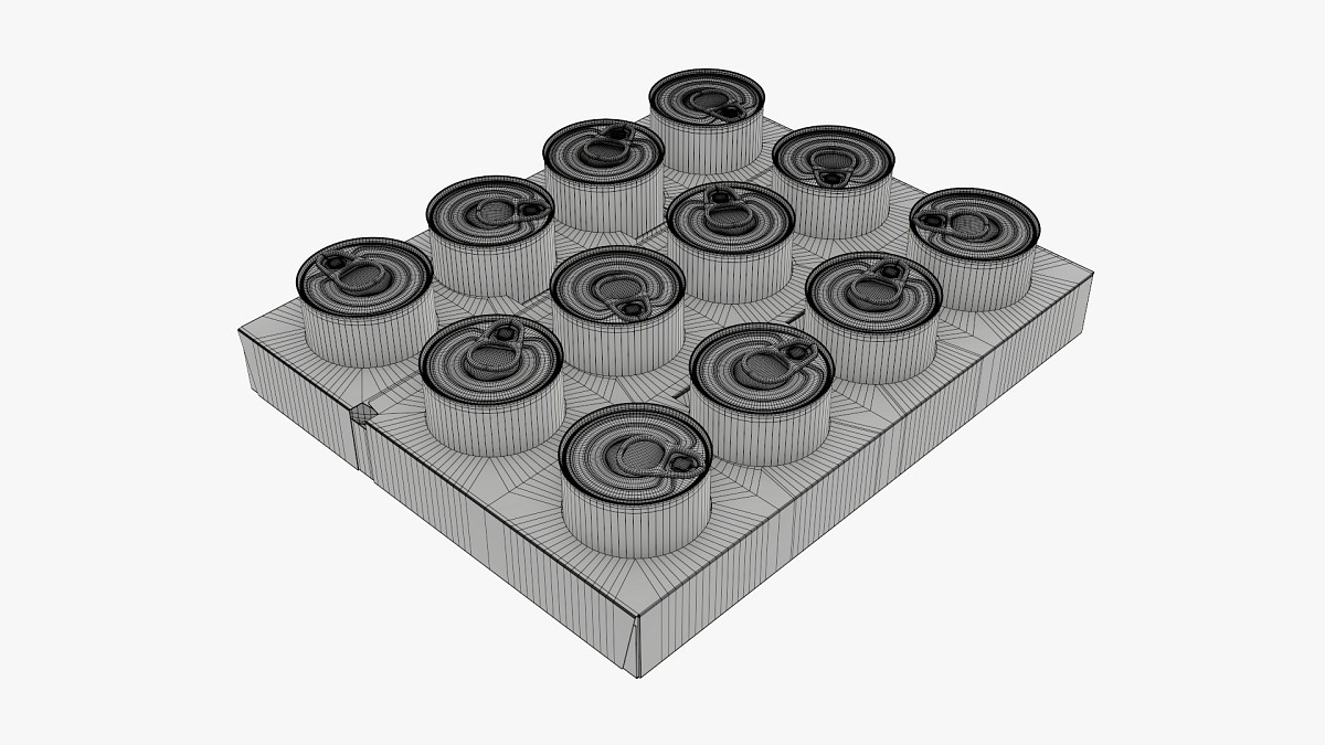 Food tin can shipping tray