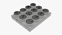 Food tin can shipping tray