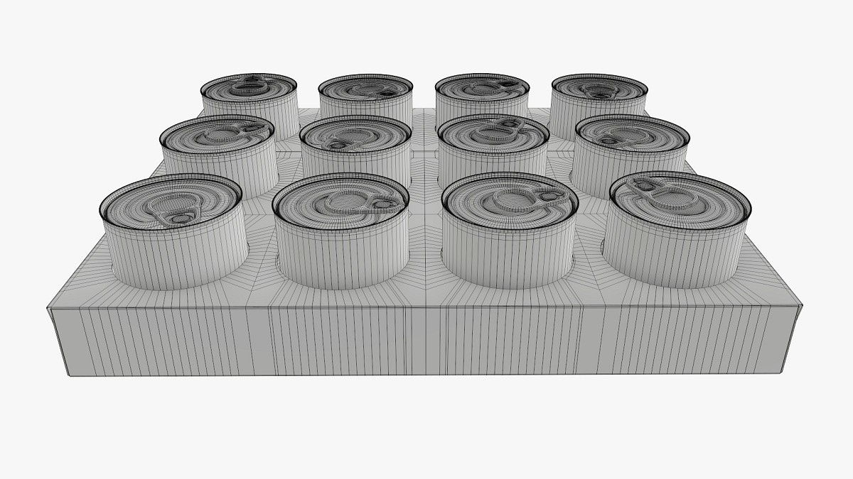 Food tin can shipping tray