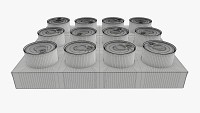 Food tin can shipping tray