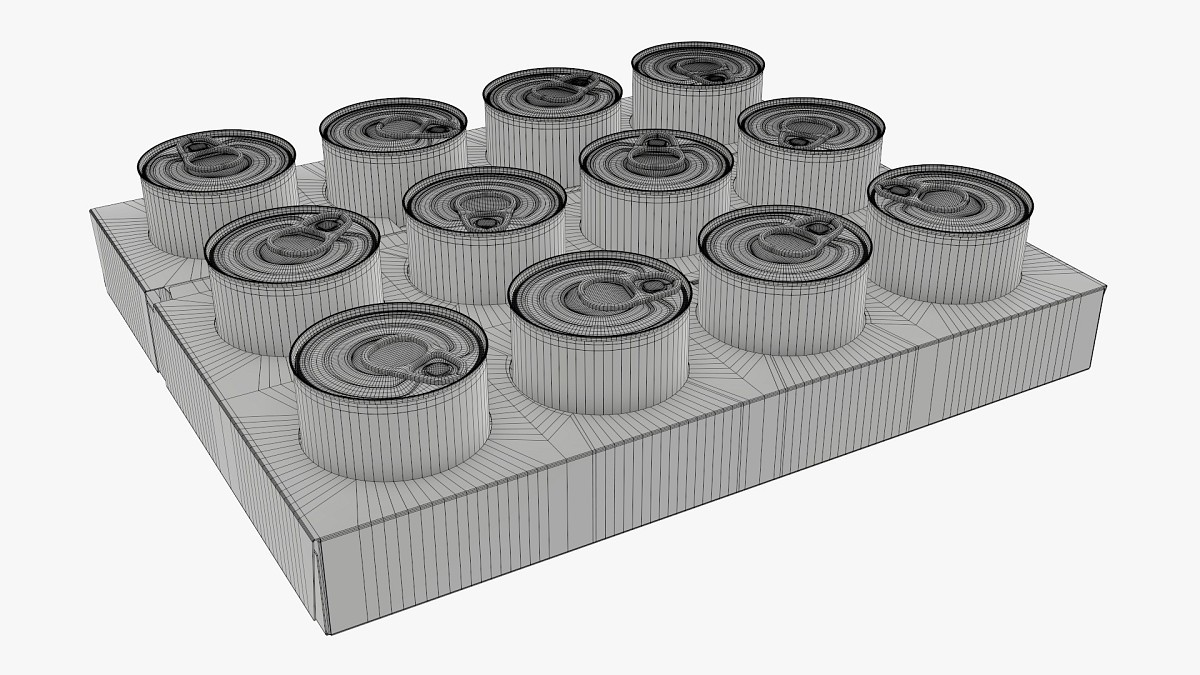 Food tin can shipping tray