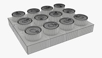 Food tin can shipping tray