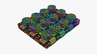 Food tin can shipping tray