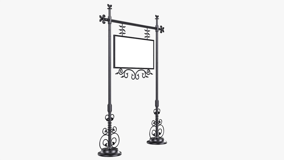 Forged Column With Hanging Board 07