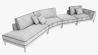 Four section sofa with cushions