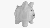 Glass Piggy Money Bank With Coins