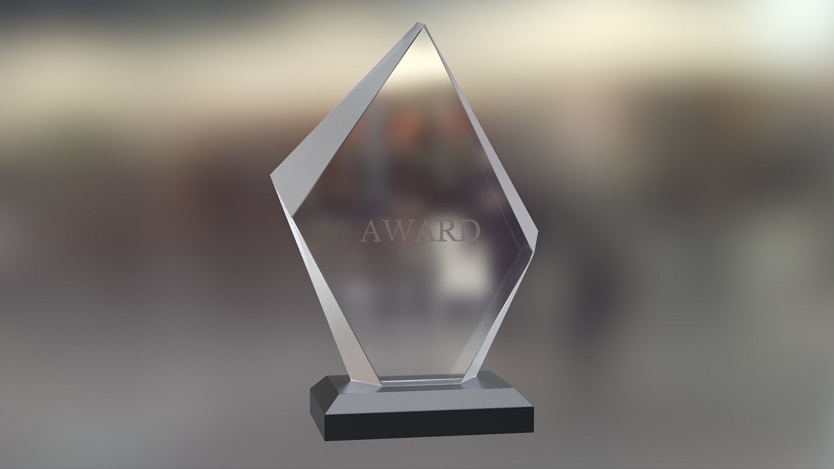 Glass Trophy Award Mockup