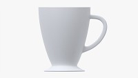 Glass transparent coffee mug with handle 01