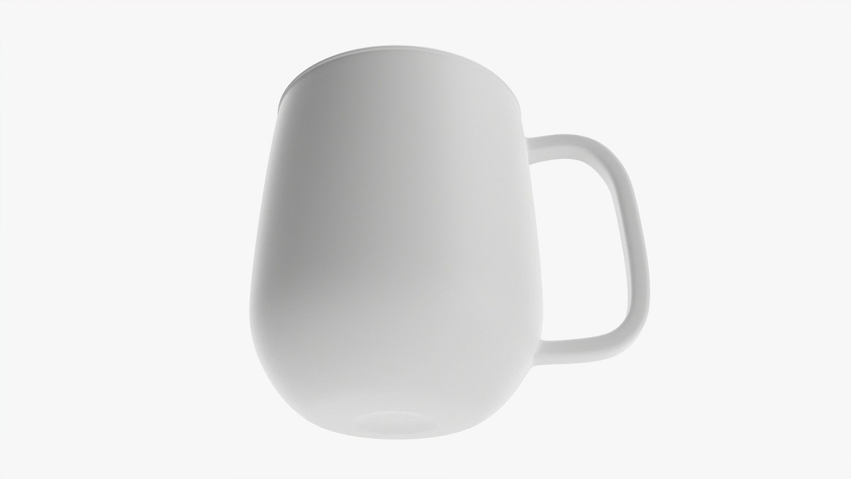 Glass transparent coffee mug with handle 02