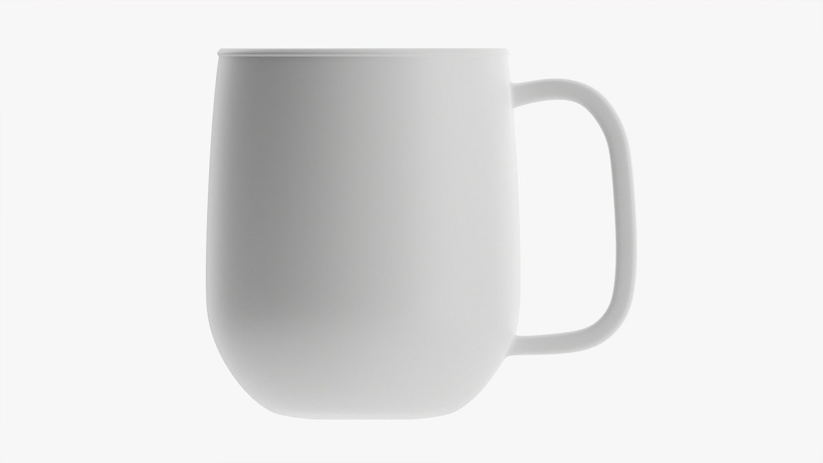 Glass transparent coffee mug with handle 02
