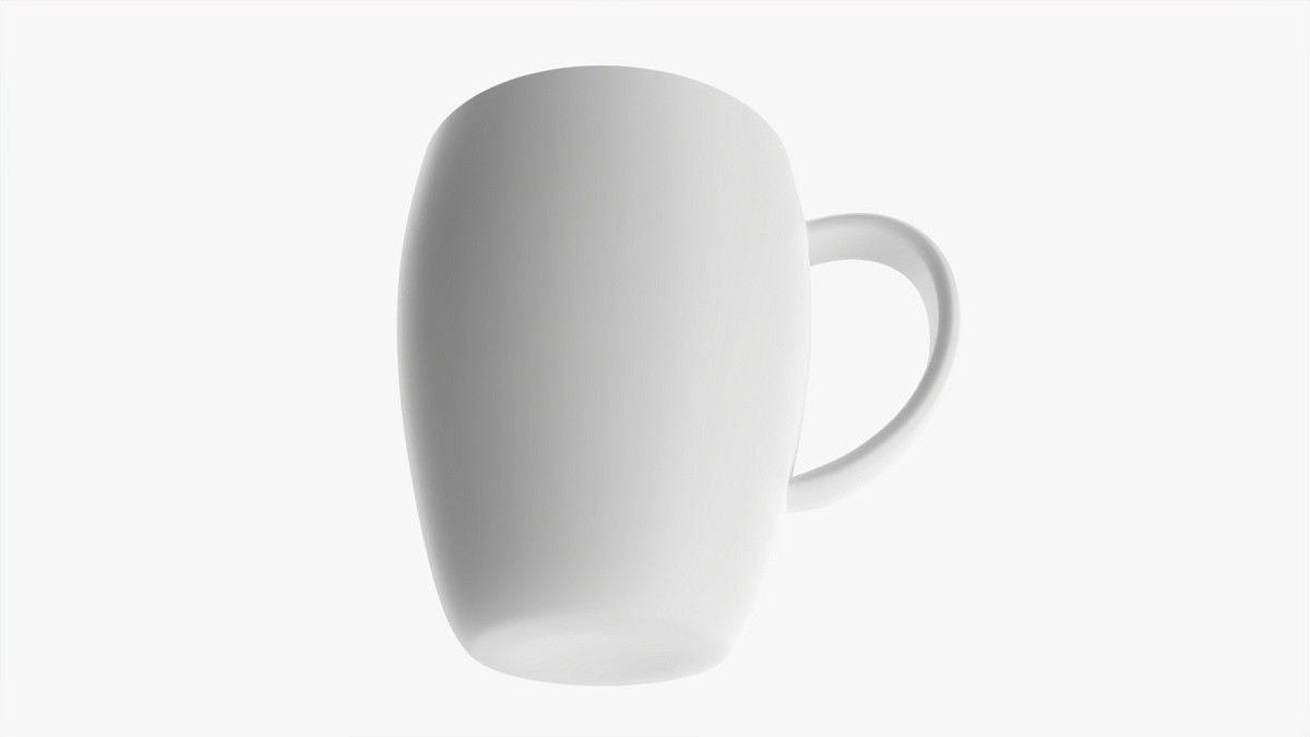 Glass transparent coffee mug with handle 04