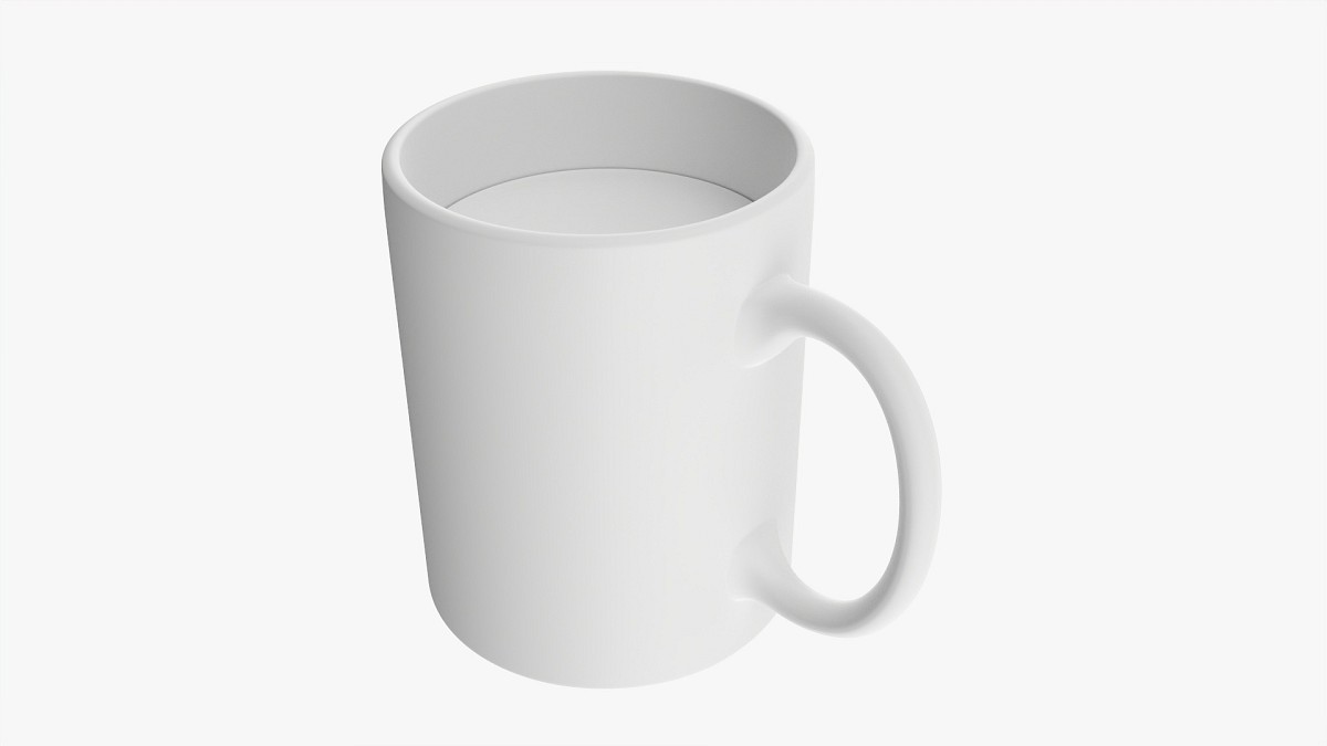 Glass transparent coffee mug with handle 06