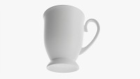 Glass transparent coffee mug with handle 07
