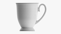 Glass transparent coffee mug with handle 07