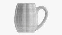 Glass transparent coffee mug with handle 08