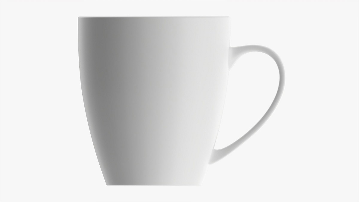 Glass transparent coffee mug with handle 09