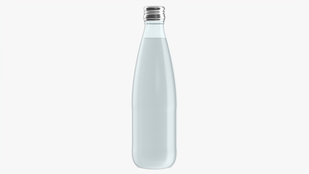 Glass water bottle mockup 02