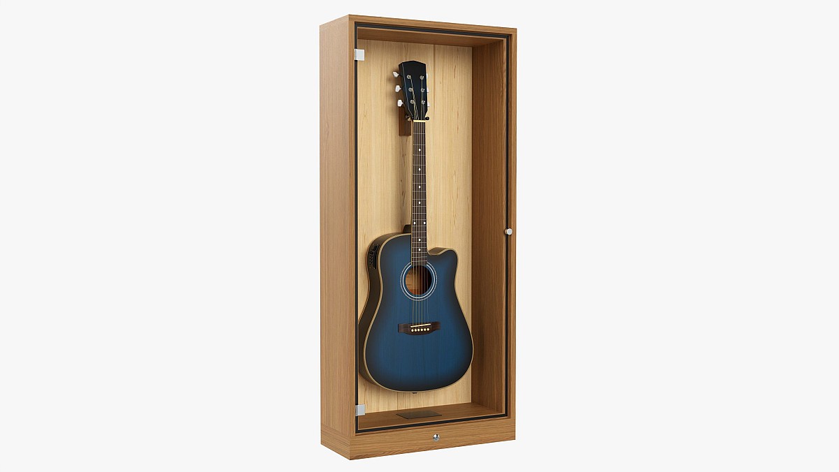 Guitar Display Cabinet Acoustic Dreadnought Guitar