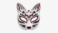 Half face kitsune mask