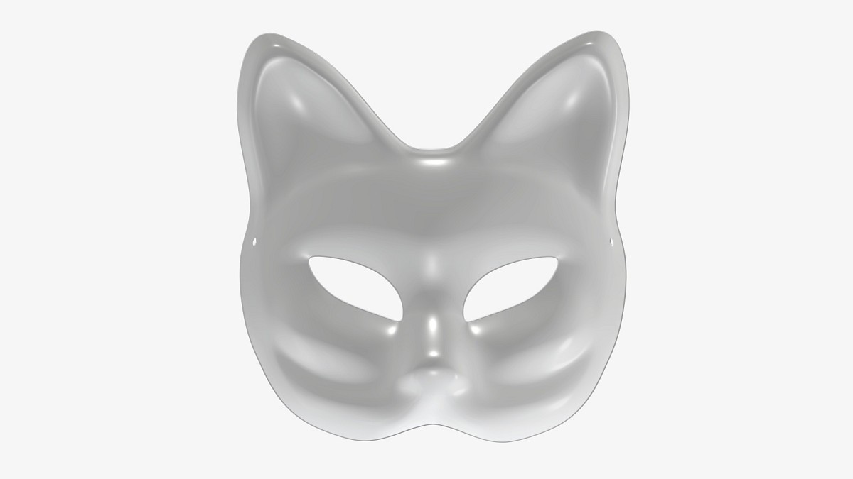 Half face kitsune mask