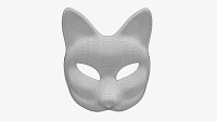 Half face kitsune mask carnival