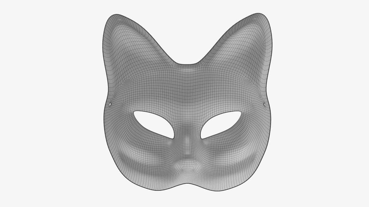 Half face kitsune mask carnival