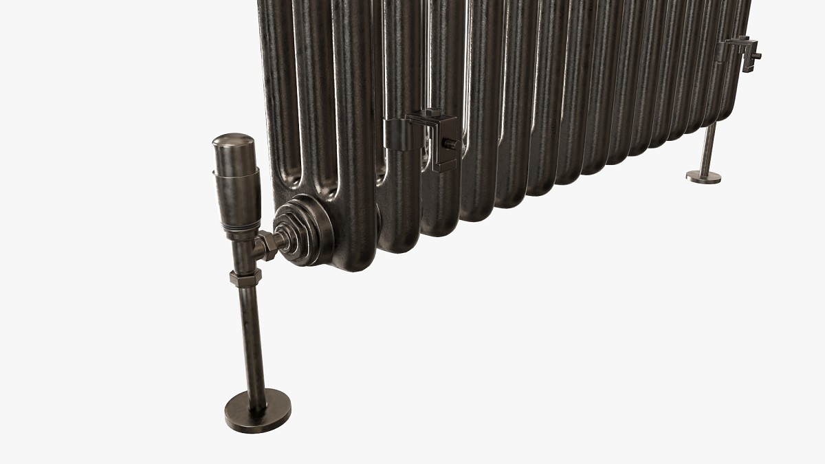 Horizontal column bare radiator 02