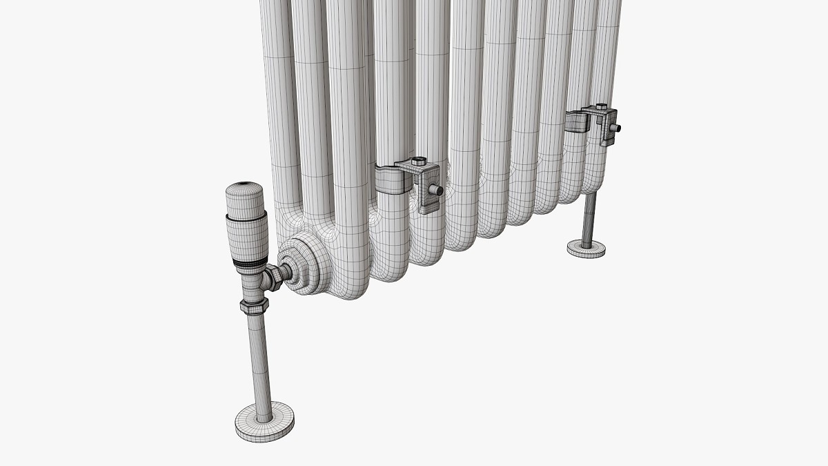 Horizontal column bare radiator 03