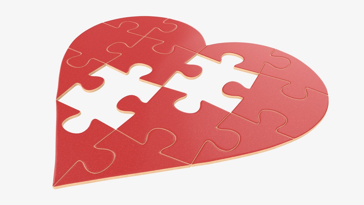 Jigsaw puzzle heart 02