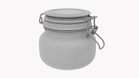 Kitchen Glass Jar With Contents 01