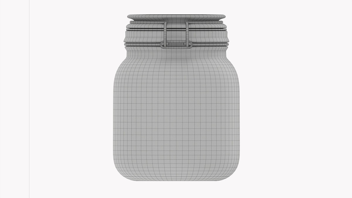 Kitchen Glass Jar With Contents 03