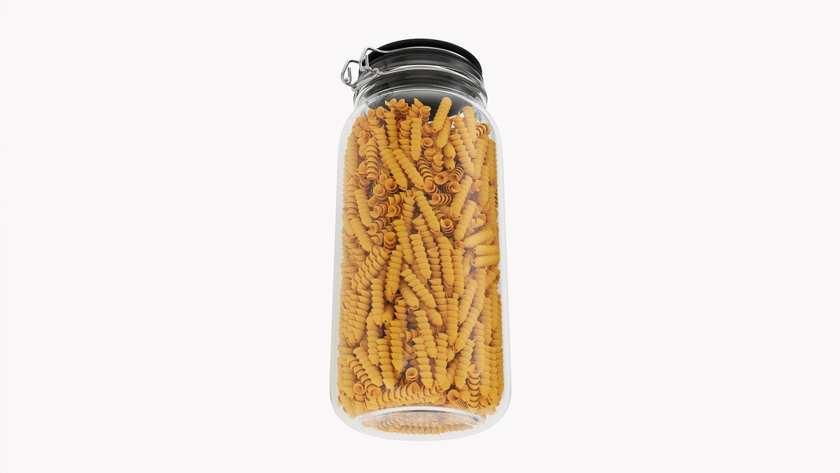 Kitchen Glass Jar With Contents 05