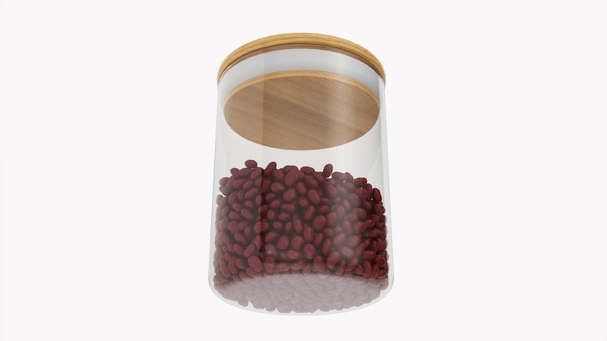 Kitchen Glass Jar With Contents 06