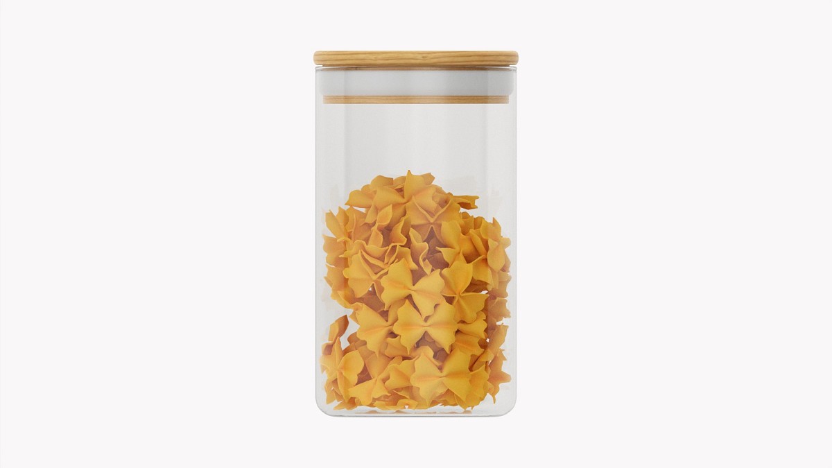 Kitchen Glass Jar With Contents 07