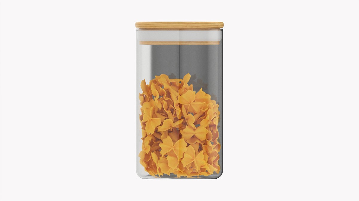 Kitchen Glass Jar With Contents 07