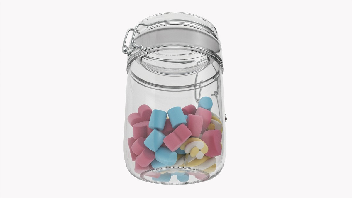Kitchen Glass Jar With Contents 21
