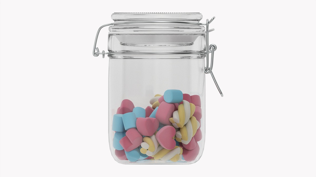 Kitchen Glass Jar With Contents 21