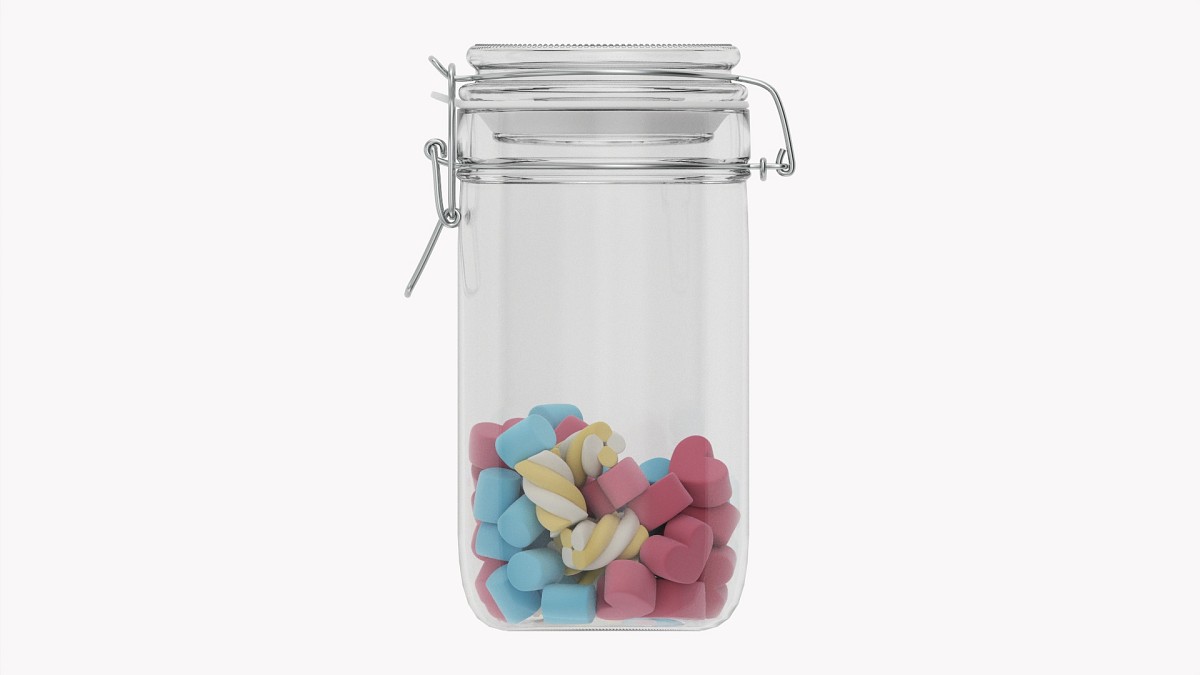 Kitchen Glass Jar With Contents 22