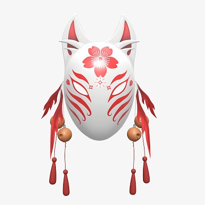 Kitsune demon fox mask